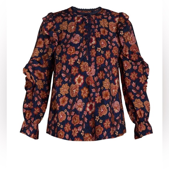 The Pioneer Woman Floral Ruffle Sleeve Top. NWT! Size Small - Picture 1 of 8